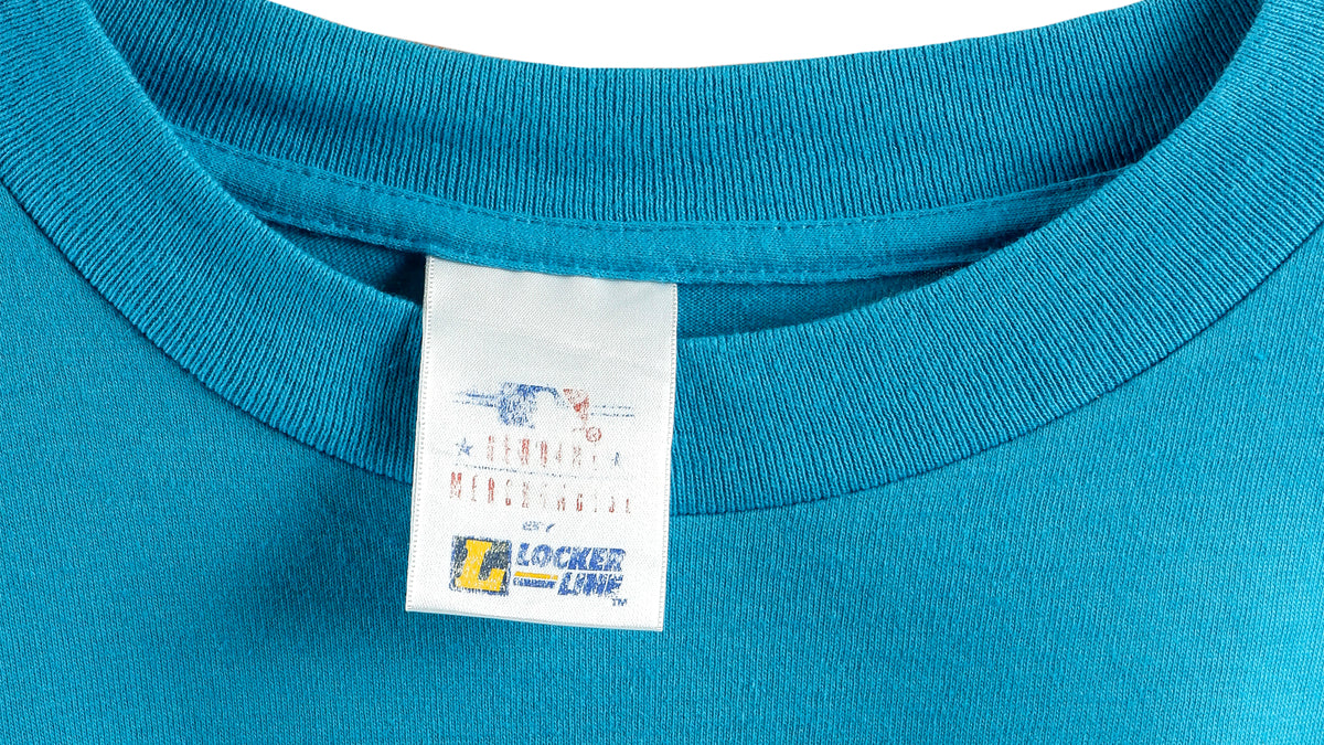 MLB (Locker Line) - Florida Marlins Spell-Out T-Shirt 1993 Large Vintage Retro Baseball