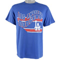 MLB (Trench) - Los Angeles Dodgers Spell-Out T-Shirt 1990 Large Vintage Retro Baseball