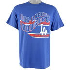MLB (Trench) - Los Angeles Dodgers Spell-Out T-Shirt 1990 Large Vintage Retro Baseball