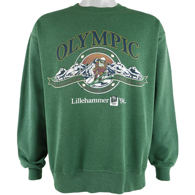 Vintage (Hanes) - Olympic XVII, Lillehammer Norway Winter Games Crew Neck Sweatshirt 1994 Large