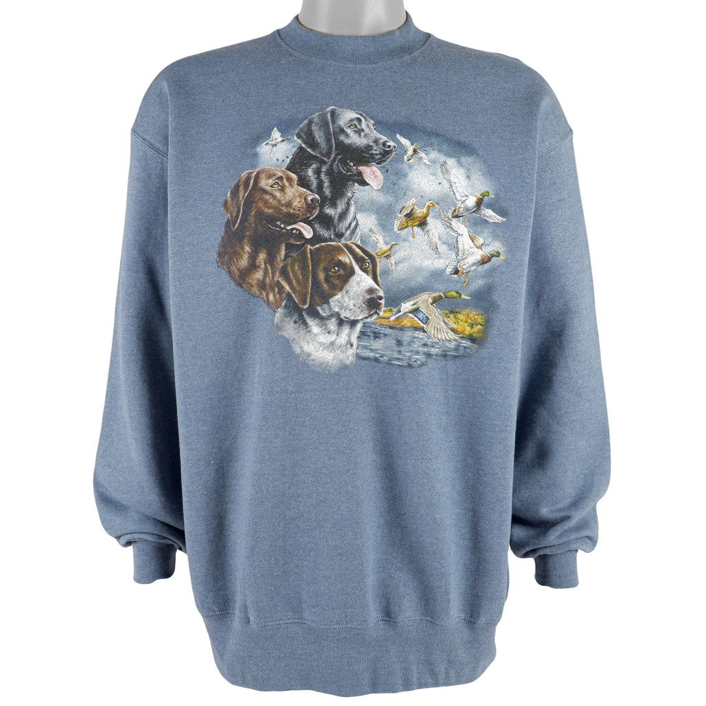 Vintage - Animal Printed Crew Neck Sweatshirt 1990s Large Vintage Retro
