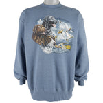 Vintage - Animal Printed Crew Neck Sweatshirt 1990s Large Vintage Retro