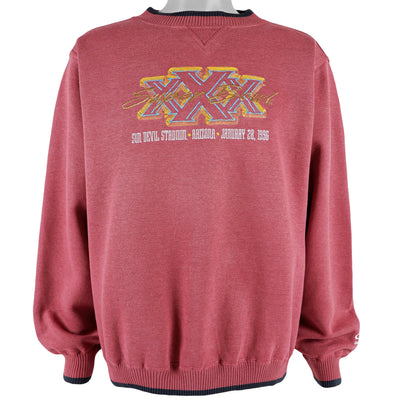 NFL (Logo Athletic) - Super Bowl XXX, Arizona Spell-Out Crew Neck Sweatshirt 1996 Large