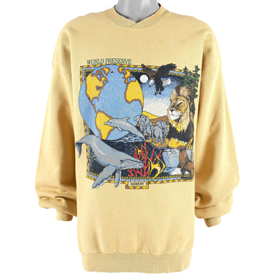Vintage (Galt Sand) - World Preserve Harmony Crew Neck Sweatshirt 1990s X-Large