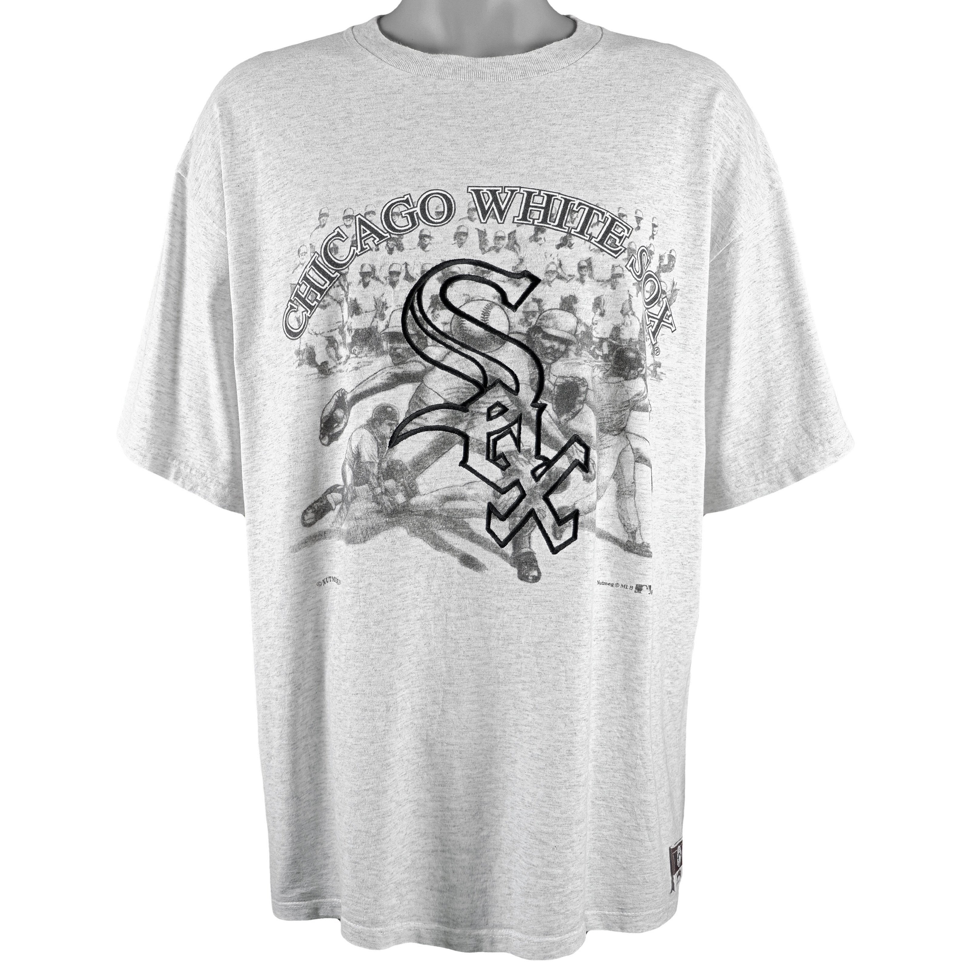 MLB (Nutmeg) - Chicago White Sox Big Logo T-Shirt 1990s X-Large Vintage Retro Baseball
