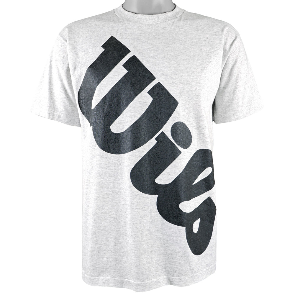 Wilson - Grey Big Spell-Out Deadstock T-Shirt 1990s Medium Vintage Retro