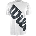 Wilson - Grey Big Spell-Out Deadstock T-Shirt 1990s Medium Vintage Retro