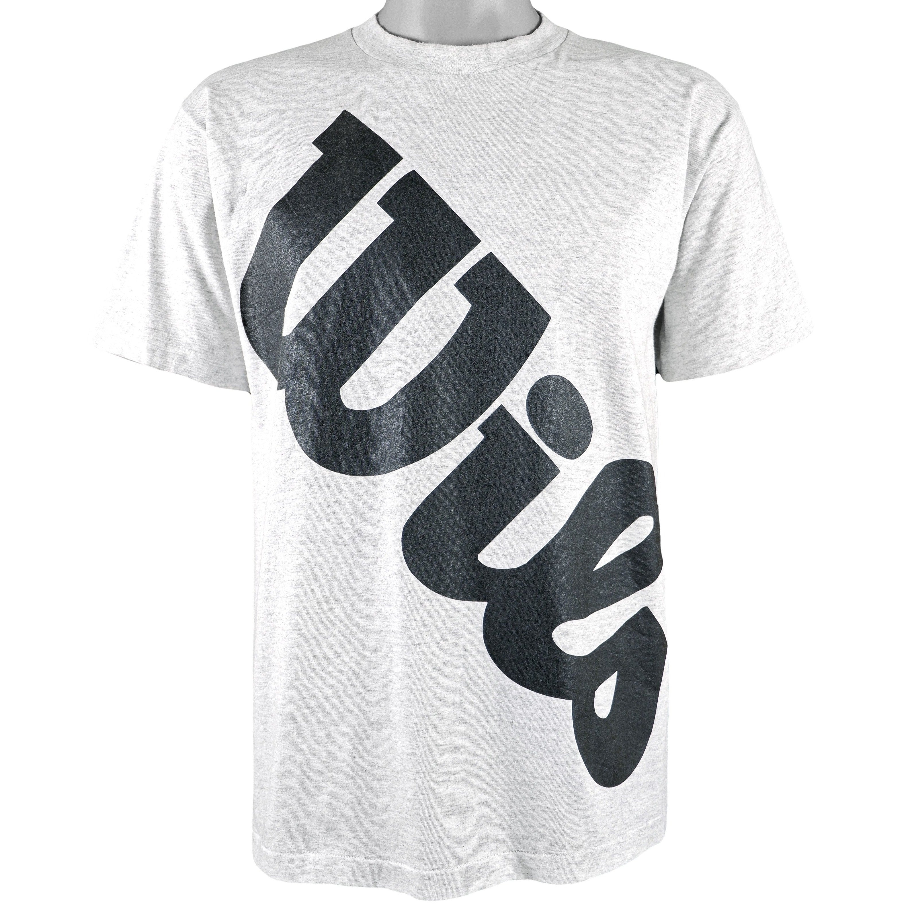 Wilson - Grey Big Spell-Out Deadstock T-Shirt 1990s Medium Vintage Retro