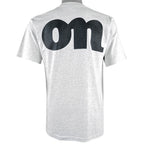 Wilson - Grey Big Spell-Out Deadstock T-Shirt 1990s Medium Vintage Retro