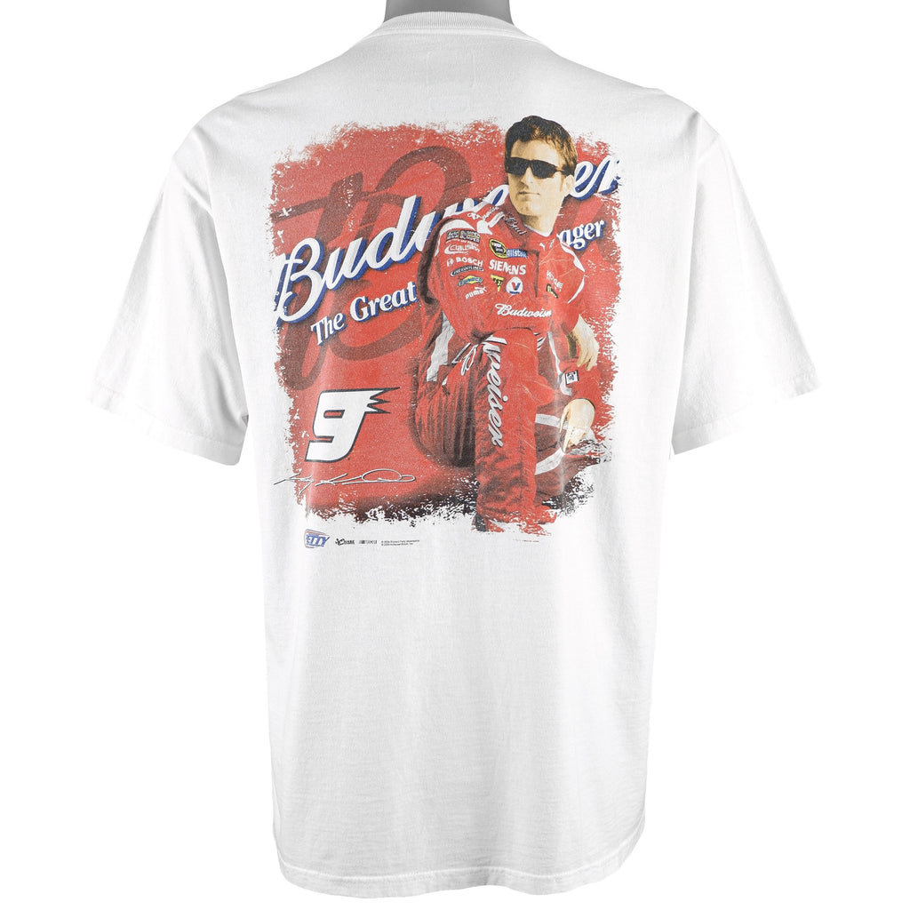 NASCAR (Chase) - Budweiser, The Great American Lager Deadstock T-Shirt 2009 Large Vintage Retro