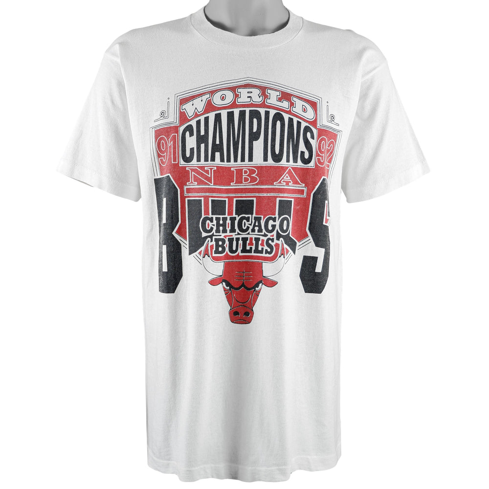 NBA (Fruit of the Loom) - Chicago Bulls -World Champions Deadstock T-Shirt 1992 Large Vintage Retro Basketball