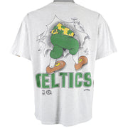 NBA (Nutmeg) - Boston Celtics Spell-Out T-Shirt 1990s Large Vintage Retro Basketball