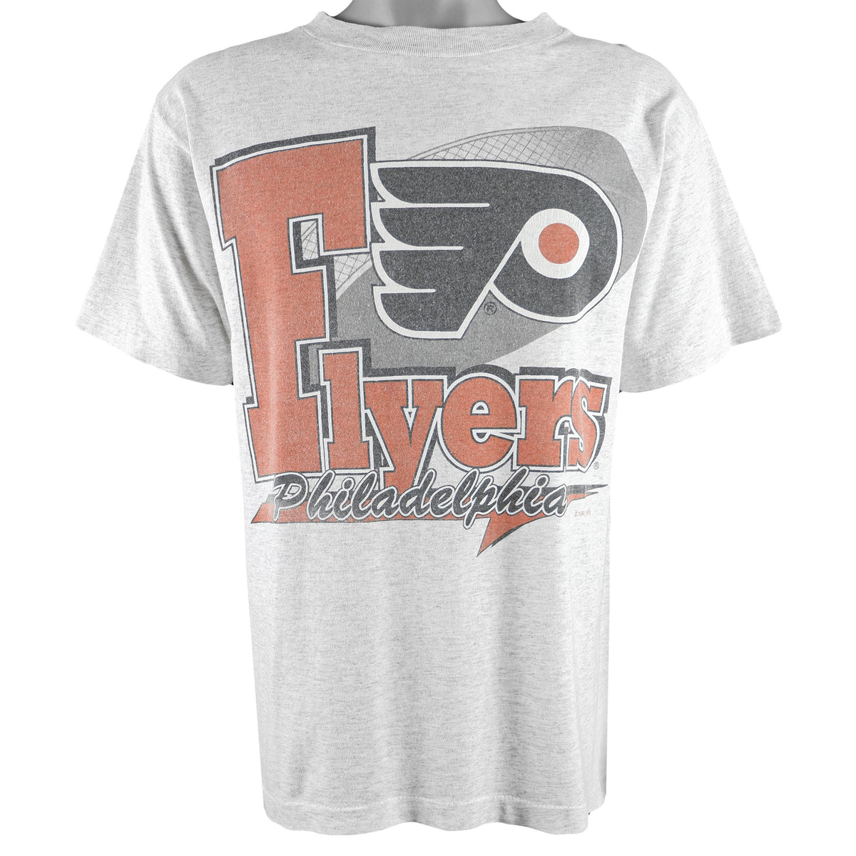 NHL (True-Fan) - Philadelphia Flyers Spell-Out T-Shirt 1995 Medium Vintage Retro Hockey