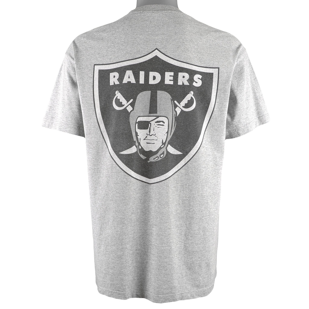 NFL - Oakland Raiders Spell-Out T-Shirt 1990s Large Vintage Retro Football