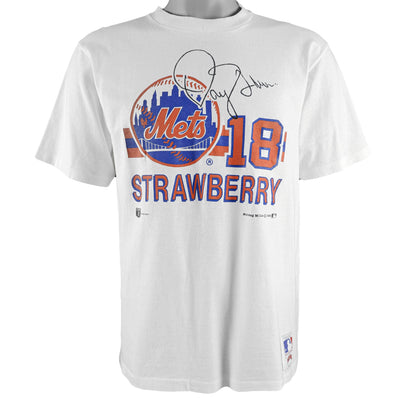 MLB (Nutmeg) - New York Mets, #18, Darryl Strawberry T-Shirt 1988 Large