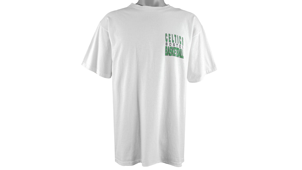 NBA (Salem) - Celtics Larry Bird Spell-Out Deadstock T-Shirt 1990 X-Large Vintage Retro Basketball