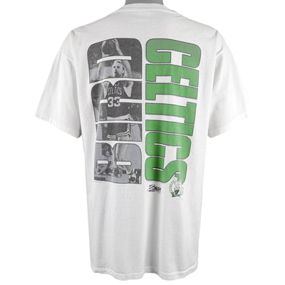 NBA (Salem) - Celtics Boston Basketball / Larry Bird Spell-Out Deadstock T-Shirt 1990 X-Large