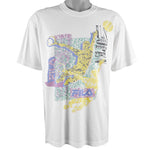 FILA - U.S. Open Spell-Out T-Shirt 1990s Large Vintage Retro