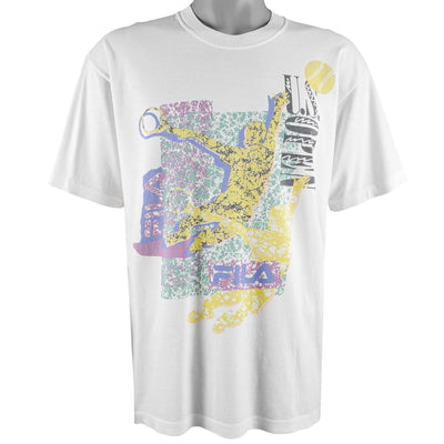 FILA - U.S. Open Spell-Out T-Shirt 1990s Large