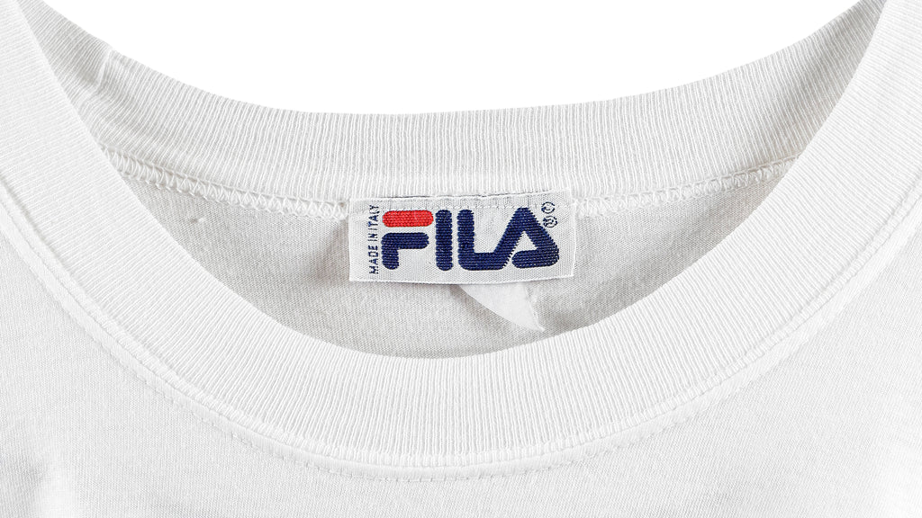 FILA - U.S. Open Spell-Out T-Shirt 1990s Large Vintage Retro