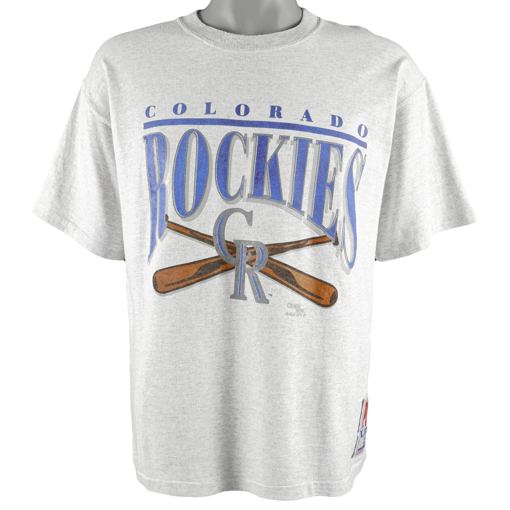 MLB (Chalk Line) - Colorado Rockies T-Shirt 1991 Large Vintage Retro Baseball