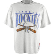 MLB (Chalk Line) - Colorado Rockies T-Shirt 1991 Large Vintage Retro Baseball