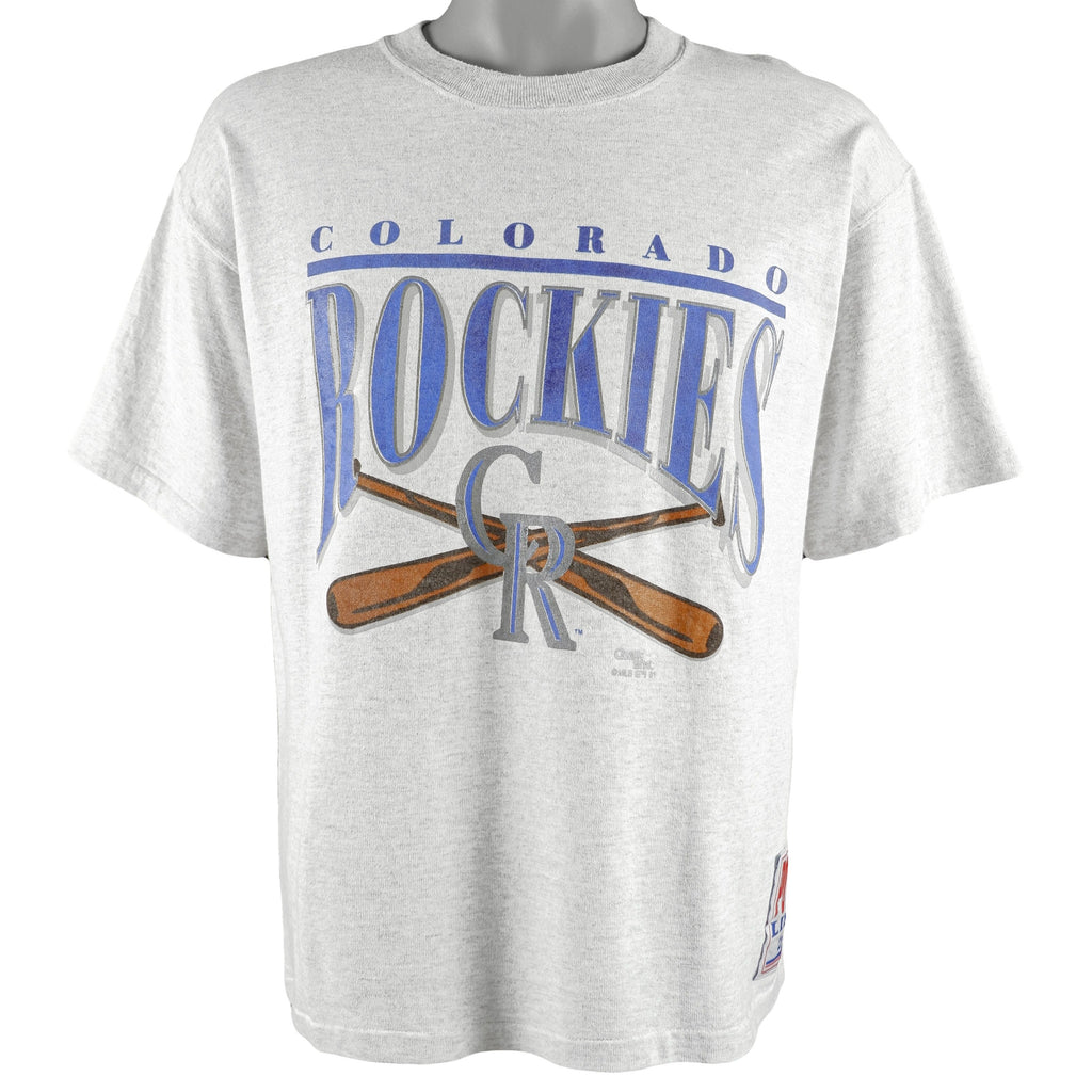 MLB (Chalk Line) - Colorado Rockies T-Shirt 1991 Large Vintage Retro Baseball