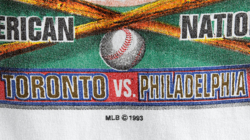 MLB (Salem) - Blue Jays VS Phillies World Series Champs Deadstock T-shirt 1993 X-Large Vintage Retro Baseball