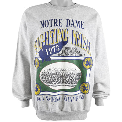NCAA (Glory Days) - Notre Dame Fighting Irish, 1973 National Champions Sweatshirt 1990s X-Large