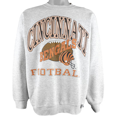 NFL (Logo 7) - Cincinnati Bengals Football Crew Neck Sweatshirt 1990s Large