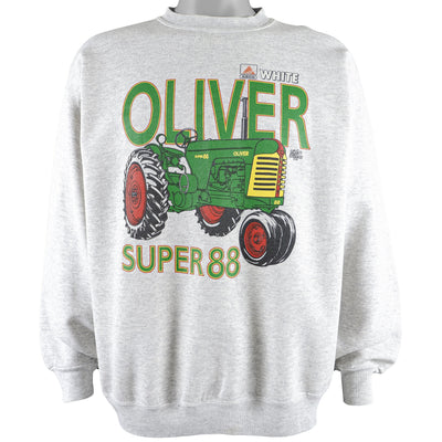 Vintage (Tultex) - Grey Oliver Super 88 Crew Neck Sweatshirt 1990s Large
