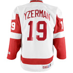 NHL (CCM) - Detroit Red Wings - Yzerman Number 19 Hockey Jersey 1990s Medium Vintage Retro Hockey