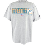 Starter - Miami Dolphins Spell-Out T-Shirt 1990s X-Large Vintage Retro Football