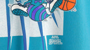 NBA (Grand Sport) -  Charlotte Hornets Spell-Out T-Shirt 1990s Large Vintage Retro Basketball