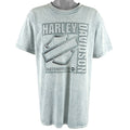 Harley Davidson - Grey Spell-Out T-Shirt 2003 Large Vintage Retro