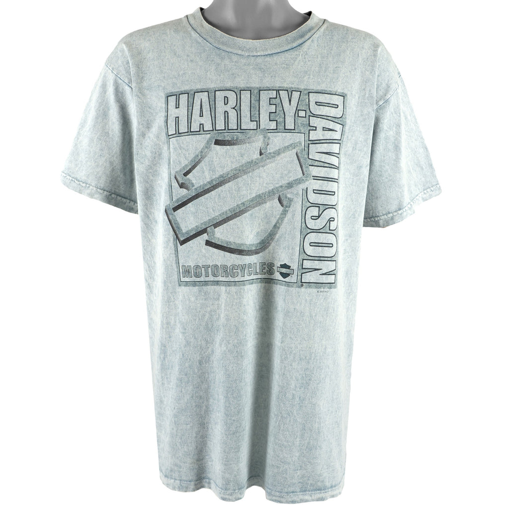 Harley Davidson - Grey Spell-Out T-Shirt 2003 Large Vintage Retro