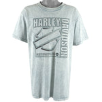 Harley Davidson - Grey Spell-Out T-Shirt 2003 Large Vintage Retro