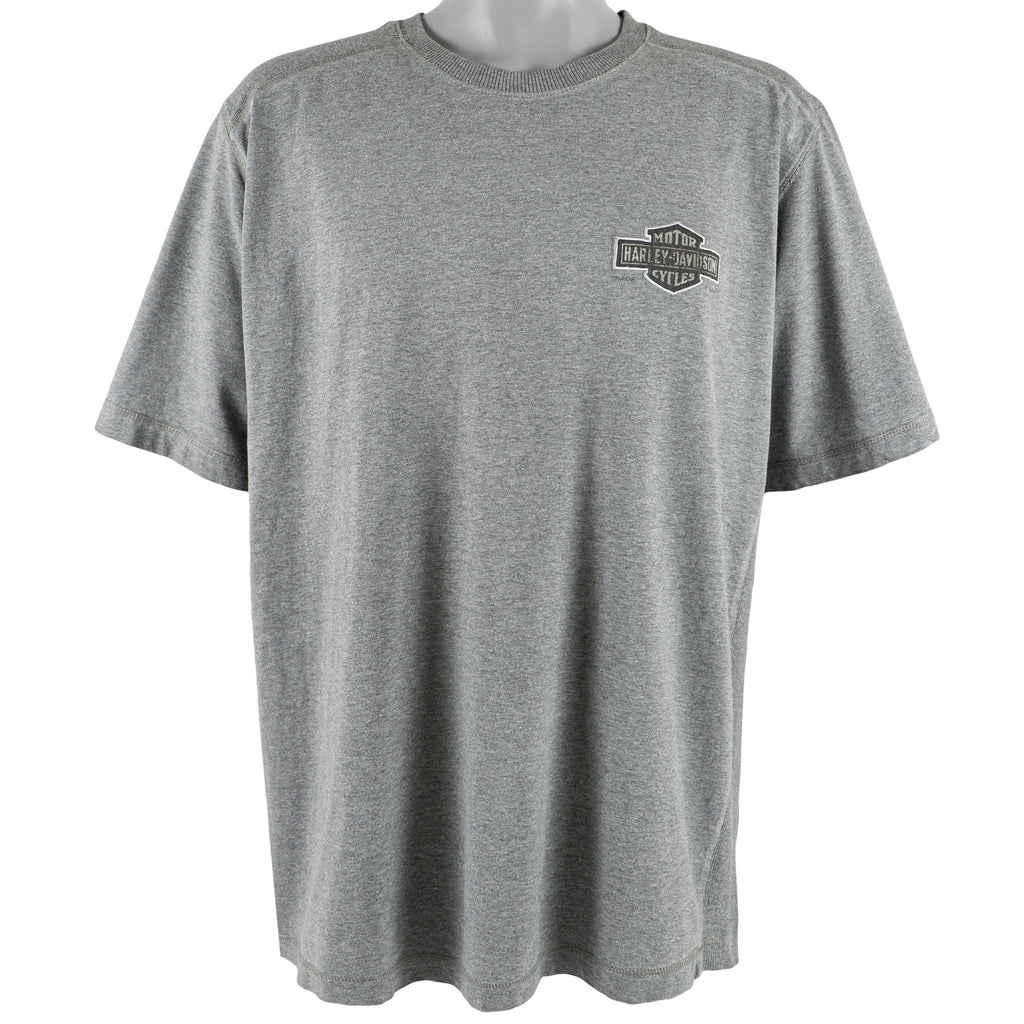 Harley Davidson - Grey Spell-Out T-Shirt 1990s X-Large Vintage Retro