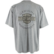 Harley Davidson - Grey Spell-Out T-Shirt 1990s X-Large Vintage Retro