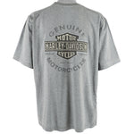 Harley Davidson - Grey Spell-Out T-Shirt 1990s X-Large Vintage Retro