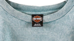 Harley Davidson - Blue Spell-Out T-Shirt 2003 X-Large Vintage Reto