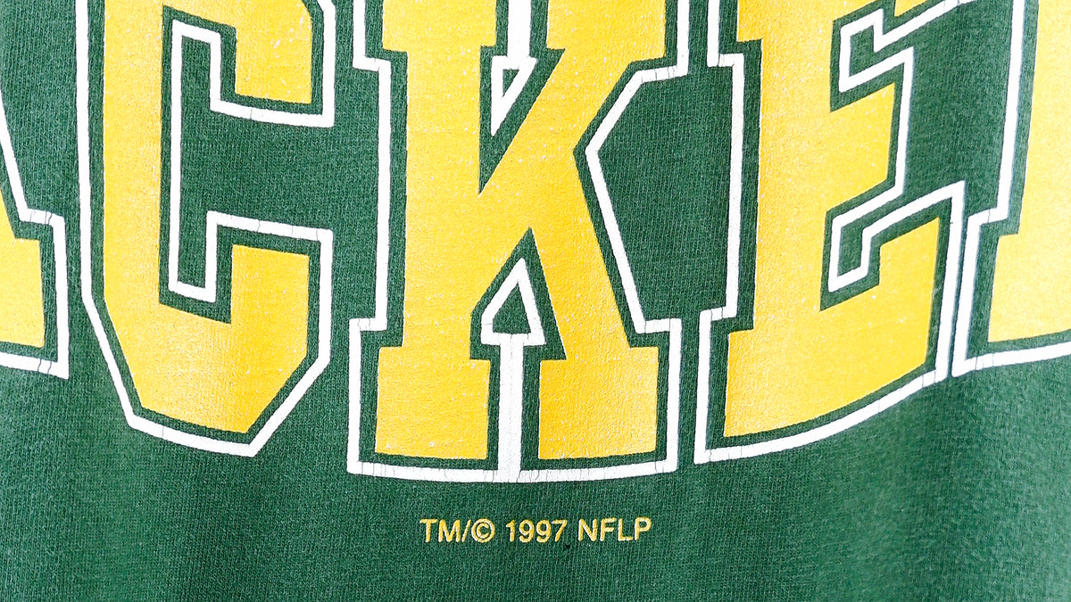 NFL (Edge) - Green Bay Packers Big Spell-Out Football Jersey 1990s X-Large Vintage Retro Football