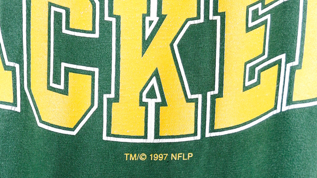 NFL (Edge) - Green Bay Packers Big Spell-Out Football Jersey 1990s X-Large Vintage Retro Football