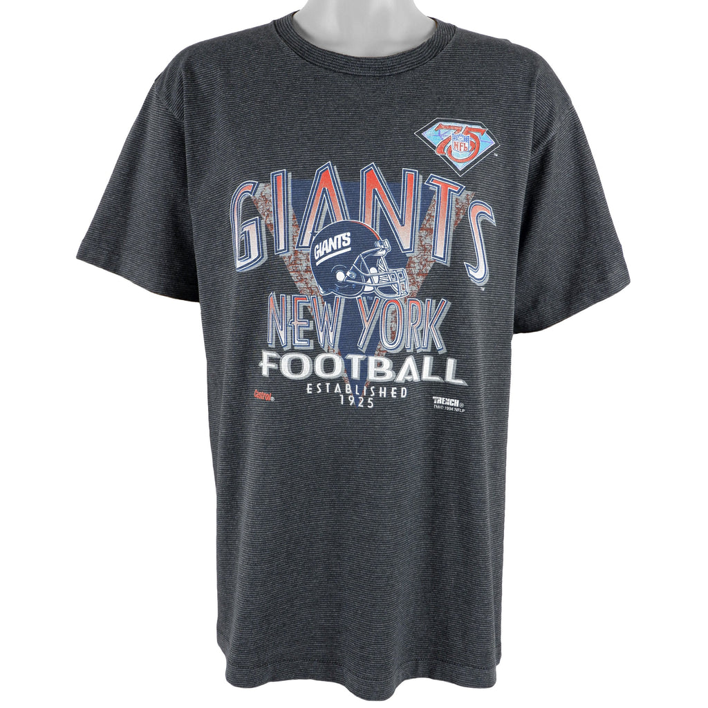 NFL (Trench) - New York Giants Spell-Out T-Shirt 1994 X-Large Vintage Retro Football