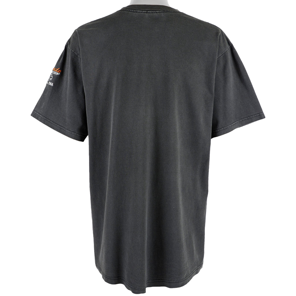 Harley Davidson - Black Spell-Out T-Shirt 1990s X-Large Vintage Retro