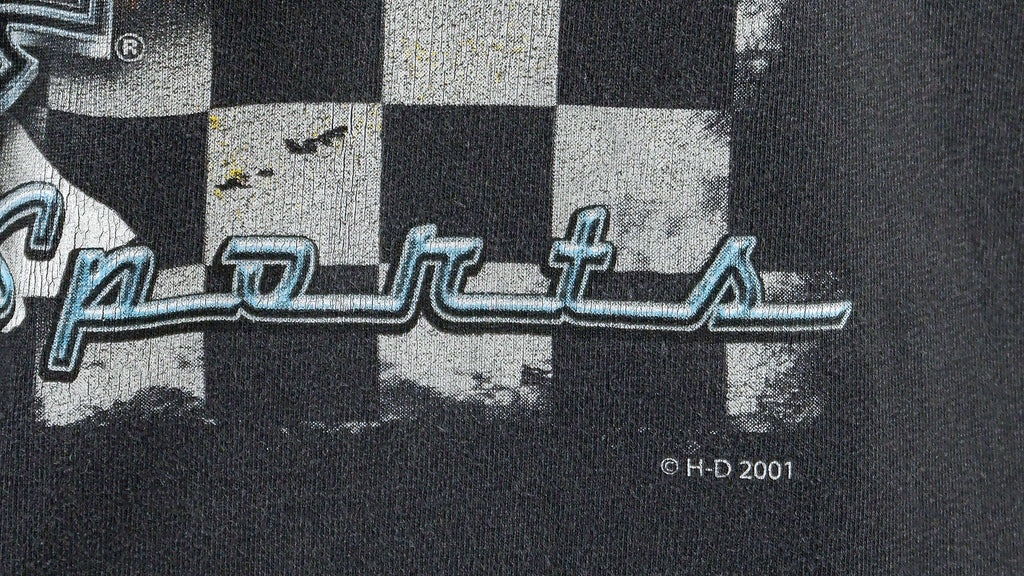 Harley Davidson - Black Spell-Out T-Shirt 2001 XX-Large Vintage Retro
