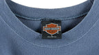 Harley Davidson - Blue Spell-Out T-Shirt 1990s Large Vintage Retro