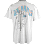 NFL (Nutmeg) - Miami Dolphins Spell-Out T-Shirt 1993 Medium Vintage Retro Football