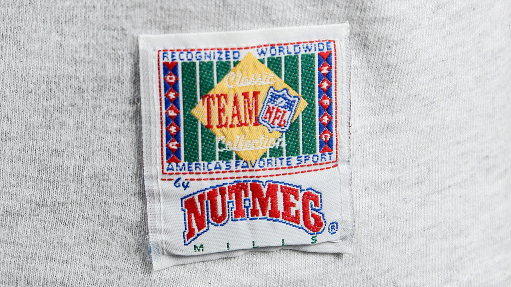 NFL (Nutmeg) - Miami Dolphins Spell-Out T-Shirt 1993 Medium Vintage Retro Football