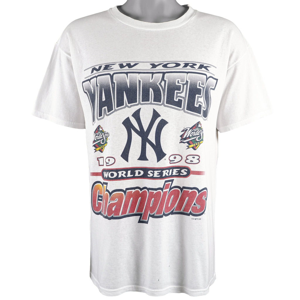 MLB (Tultex) - New York Yankees T-Shirt 1998 Large Vintage Retro Baseball